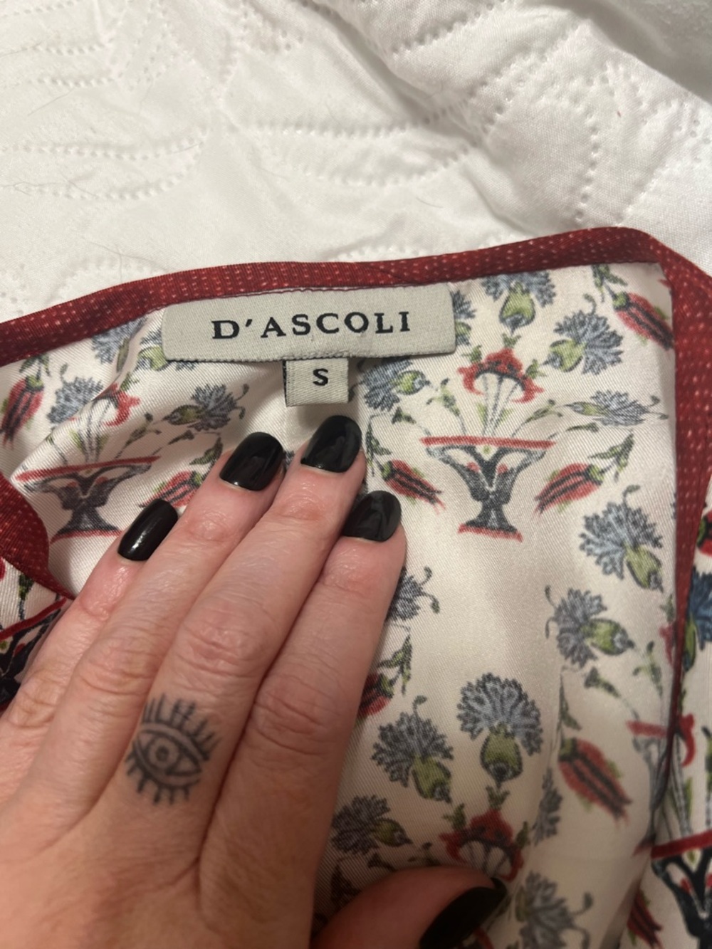 D'Ascoli Silk Shirtdress Button down
Small S Floral stripes - Picture 12 of 15